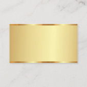 Classic Old Font Elegant Professional Gold Custom 名刺 (裏面)