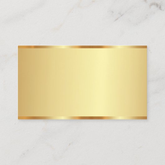 Classic Old Font Elegant Professional Gold Custom 名刺 (裏面)