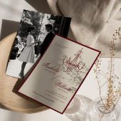 Classic Old Money Ivory Retro Timeless Wedding 招待状