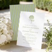 Classic Olive Green Hydrangea Wedding 招待状