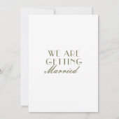 Classic Olive Green Old Money Luxury Wedding  招待状 (裏面)