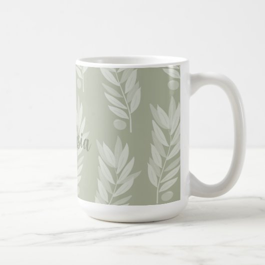 Classic Olive Leaf Mug コーヒーマグカップ (右)
