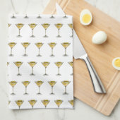 Classic Olive Martini Print Kitchen Towel  キッチンタオル (四つ折り)