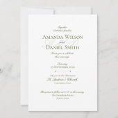 Classic Olive Wedding Invitation 招待状 (正面)