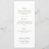 Classic Olive Wedding Menu メニュー (正面)