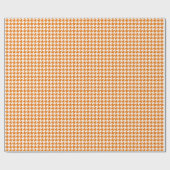 Classic Orange and White Houndstooth Pattern  ラッピングペーパー (フラット)