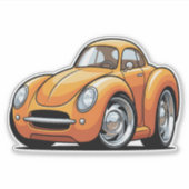 Classic Orange Toon Car シール (正面)