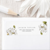 Classic Orchids Frame Elegant Wedding ラベル (インサイチュ)