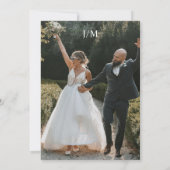 Classic Orchids Frame Elegant Wedding Photo 招待状 (裏面)