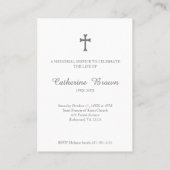 Classic Ornamental Border for Funeral Service 名刺 (裏面)