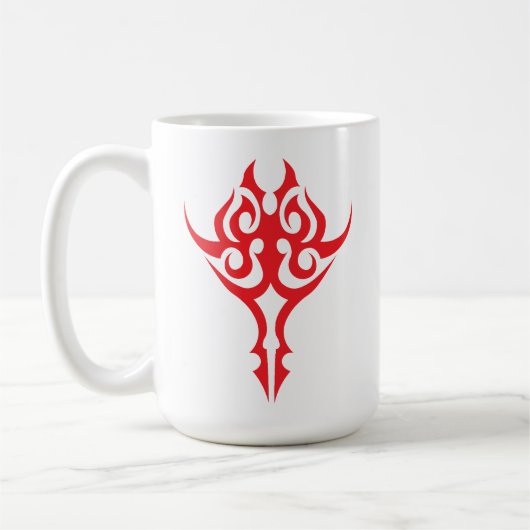 Classic Ornamental Floral Border Elegant Design コーヒーマグカップ (左)