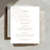 Classic Outline Floral Details Enclosure Card エンクロージャーカード