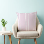 Classic Pale Mauve/Pink with Stripes Throw Pillow クッション (椅子)