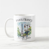 Classic Paris France Scenic Illustration コーヒーマグカップ (左)