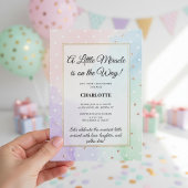 Classic Pastel Polka Dot Elegance Baby Shower  招待状