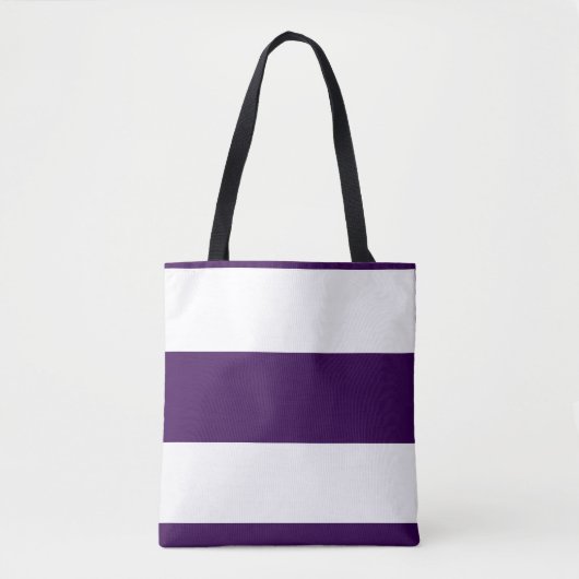 Classic Pastel Purple +  White Stripes トートバッグ (正面)
