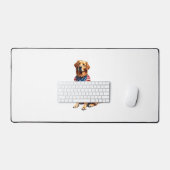 Classic Patriotic Golden Retriever Vintage Shirt 2 デスクマット (キーボード&マウス)
