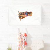 Classic Patriotic Golden Retriever Vintage Shirt 2 横断幕 (インサイチュ)