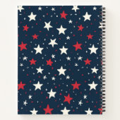 Classic Patriotic Stars Pattern ノートブック (裏面)