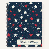 Classic Patriotic Stars Pattern ノートブック (正面)