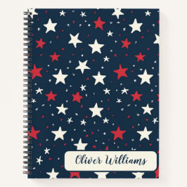 Classic Patriotic Stars Pattern ノートブック