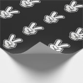 Classic Peace Hand Symbol Icon ラッピングペーパー (角)