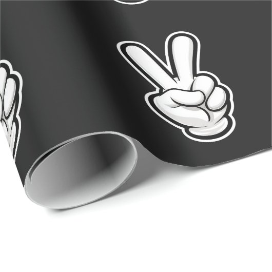 Classic Peace Hand Symbol Icon ラッピングペーパー (ロールコーナー)
