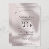 Classic Pearl 30th wedding anniversary 招待状 (正面/裏面)