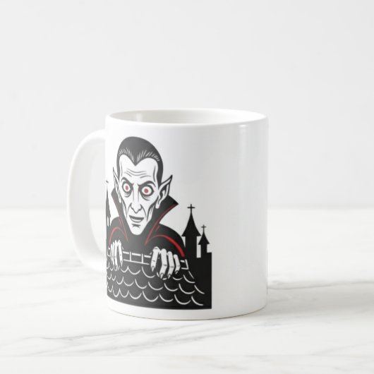 Classic Peeking Vampire Mug コーヒーマグカップ (正面左)