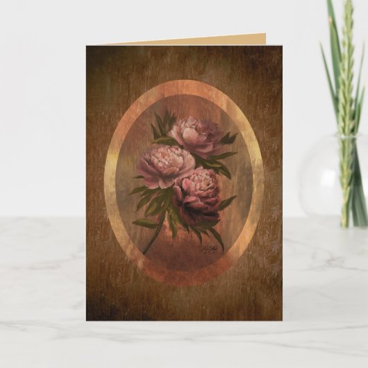 Classic Peonies 5x7 サンキューカード (正面)