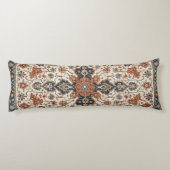 Classic Persian Floral Warm Rust and Navy Ivory ボディピロー (裏面)