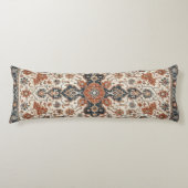 Classic Persian Floral Warm Rust and Navy Ivory ボディピロー (正面)