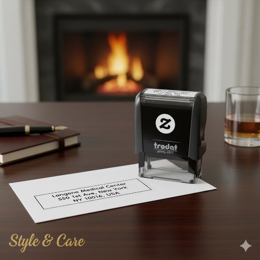 Classic Personalized Address Stamp for Envelopes セルフインキングスタンプ