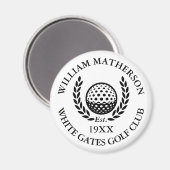 Classic Personalized Golf Club Name マグネット (正面/裏面)