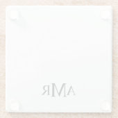 Classic Personalized Monogram ガラスコースター (裏面)