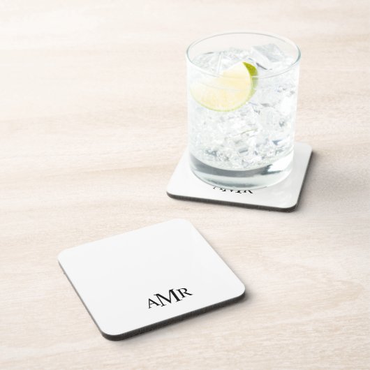 Classic Personalized Monogram コースター (右側)