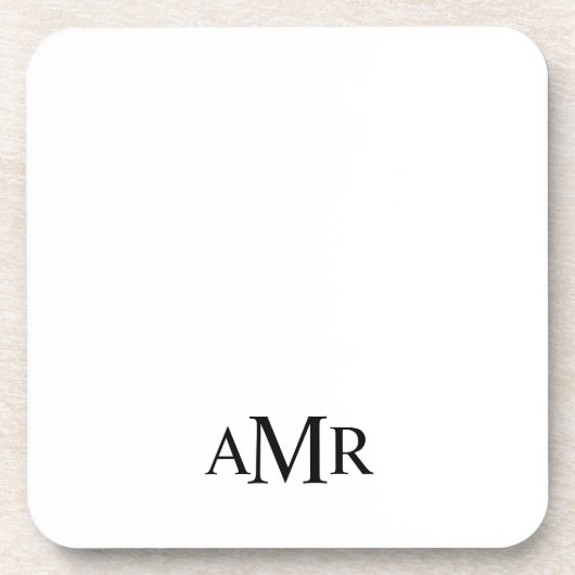 Classic Personalized Monogram コースター (正面)
