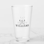 Classic Personalized Name Golf Clubs タンブラーグラス (裏面)