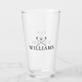Classic Personalized Name Golf Clubs タンブラーグラス (正面)
