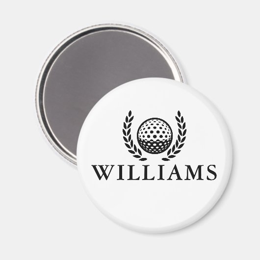 Classic Personalized Name Monogram マグネット (正面/裏面)