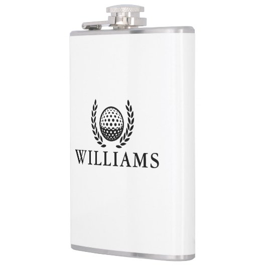 Classic Personalized Name Monogram Golf Ball フラスク (左)