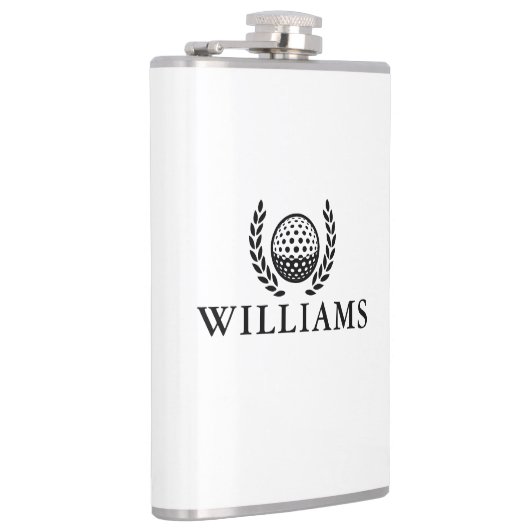 Classic Personalized Name Monogram Golf Ball フラスク (右)