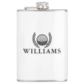 Classic Personalized Name Monogram Golf Ball フラスク (正面)