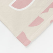 Classic Personalized Pink Cow Print フリースブランケット (角)