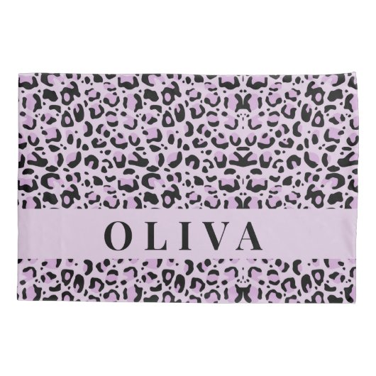 Classic Personalized Pink Leopard Print 枕カバー (裏面)