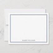 Classic Personalized Stationery Minimalist Mens  ノートカード (正面)