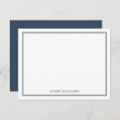 Classic Personalized Stationery Minimalist Mens  ノートカード (正面/裏面)