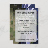 Classic Photo Groom Holding Bouquet Wedding Invita 招待状 (正面/裏面)