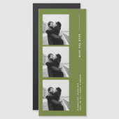 Classic Photo Strip Wedding Magnetic Save The Date (正面/裏面)