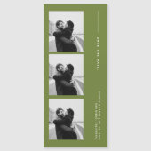 Classic Photo Strip Wedding Magnetic Save The Date (正面)